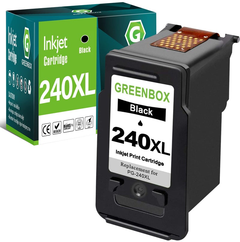 GREENBOX 240XL Black Remanufactured Ink Cartridge Replacement for Canon PG-240XL 240 XL Compatible for PIXMA MG3620 TS5120 MX532 MX472 MX452 MG3522 MG2120 MG3520 MG3220 Printer (1-Pack) - Image 1
